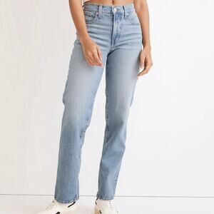 Madewell The Mid Rise Perfect Vintage Straight Jean Verwood Wash Womens 24